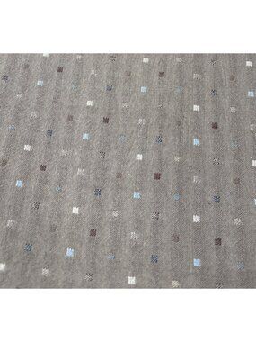 1/2 yard x 44" Brown Cotton Fabric Small Multi-Color Square Quilting
